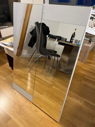 Espejo de madera y cristal