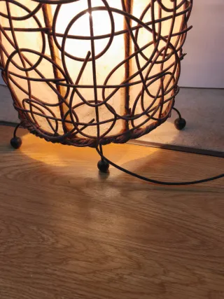 Lampada da terra o da tavolo in rattan