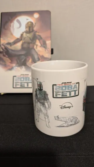 Lote de cuaderno y taza de Boba Fett (Star Wars)