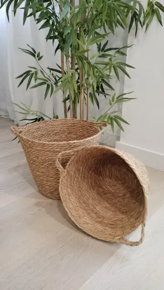 Conjunto 2 Cestas Fibras Naturales