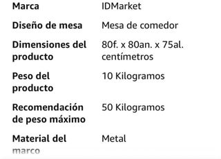 Mesa de comedor redonda