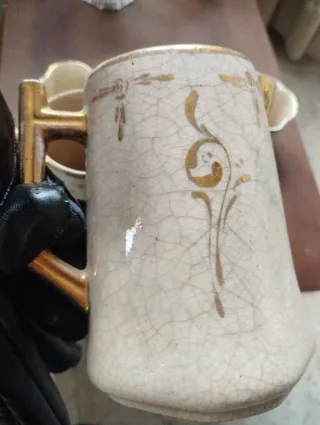 Set tazza e tazzine in porcellana antica