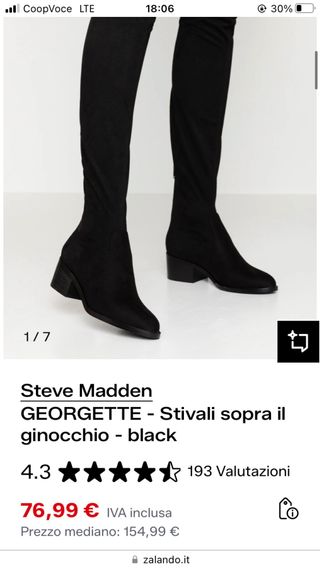 Stivali steve madden al ginocchio