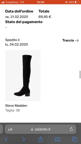 Stivali steve madden al ginocchio