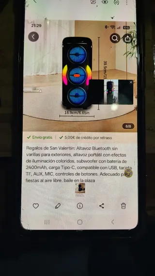 Altavoz Bluetooth y karaoke y radio