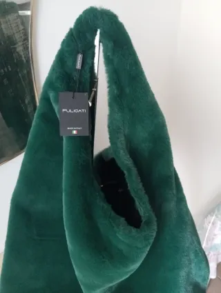 Borsa in pelliccia ecologica