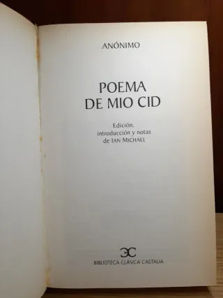 POEMA DE MIO CID