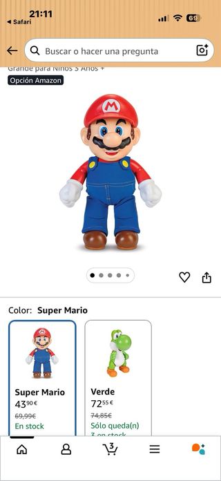 Muñeco super mario con sonidos 30cms