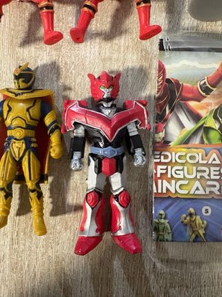 Lotto 5 mini power ranger action figure vintage