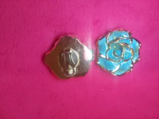 Pendientes vintage grandes flor clip