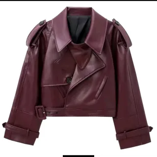 Chaqueta Cuero Mujer Burdeos. NUEVA A ESTRENAR!!