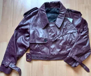 Chaqueta Cuero Mujer Burdeos. NUEVA A ESTRENAR!!