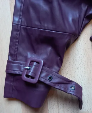 Chaqueta Cuero Mujer Burdeos. NUEVA A ESTRENAR!!