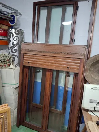 Ventana aluminio climalinte y puerta de paso