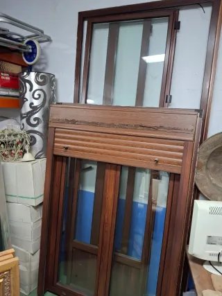 Ventana aluminio climalinte y puerta de paso