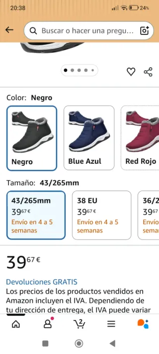 Botas ortopédicas número 43-44