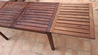 Mesa de exterior extensible