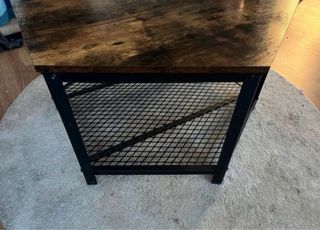 Mesa centro estilo industrial madera y metal