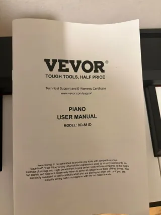 Teclado de piano digital de 88 teclas (VEVOR)