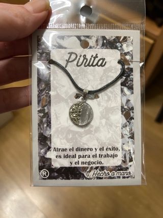Colgante de pirita y selenita