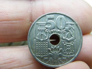 Moneda 50 Ctm. Todos los años de acuñación.
