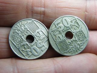 Moneda 50 Ctm. Todos los años de acuñación.
