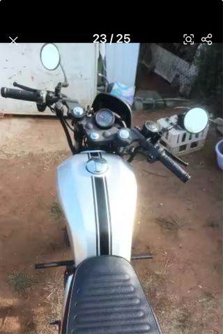 2 adhesivos rayas plateadas deposito cafe racer