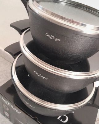 Tris casseruole nuove 20/24/28cm con coperchi