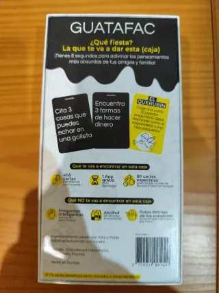 Juego de mesa GUA TA FAC NUEVO, sin usar