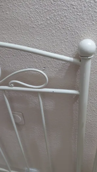 2 cabeceros de forja blanco