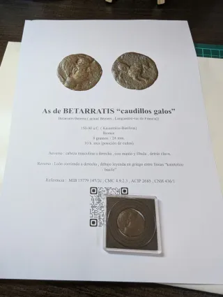 As de BETARRATIS "Caudillos Galos" 150-90 aC