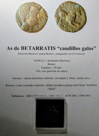 As de BETARRATIS "Caudillos Galos" 150-90 aC