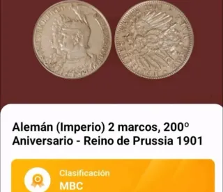 Alemania (Imperio) 2 marcos, 200° Reino de Prusia
