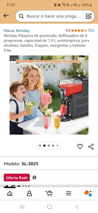 Richday granizadora, batidos, frappes....