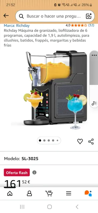 Richday granizadora, batidos, frappes....