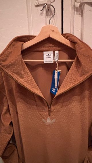 Adidas Originals Trefoil Velour Half-Zip NUEVA- M