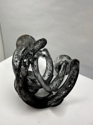 Porta candele con  ferro di cavallo