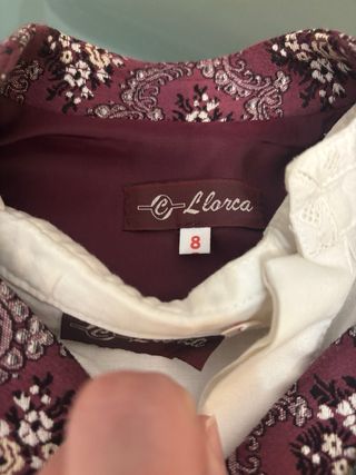 Traje de fallero talla 8