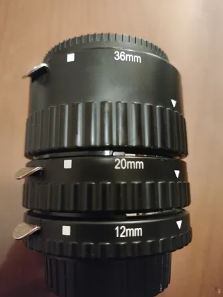 Anillos extensores montura nikon.