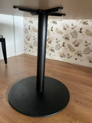 Mesa de comedor redonda vintage gris