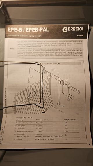 Cuadro electrónico ERREKA EPEB-PAL Puertas (nuevo)