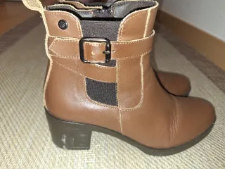 Botines piel marrón mimao