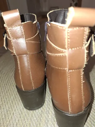 Botines piel marrón mimao