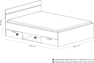 Oferta 130€Colchón+Cama +somier Mesade noche obse