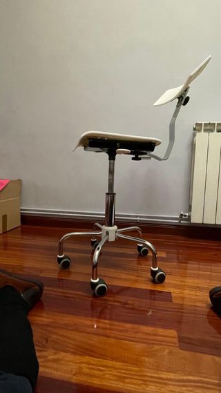 Silla giratoria, regulable en altura y respaldo
