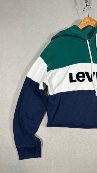 Sudadera Levi’s cropped oversize verde S mujer