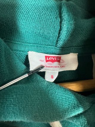 Sudadera Levi’s cropped oversize verde S mujer
