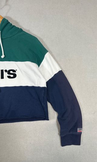 Sudadera Levi’s cropped oversize verde S mujer