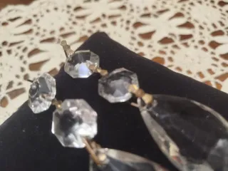 2 lágrimas  cristal  colgantes facetadas