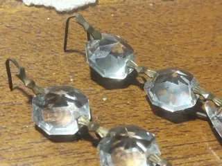 2 lágrimas  cristal  colgantes facetadas